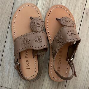 Jack Rogers Brown Leather Sandals Little Girls